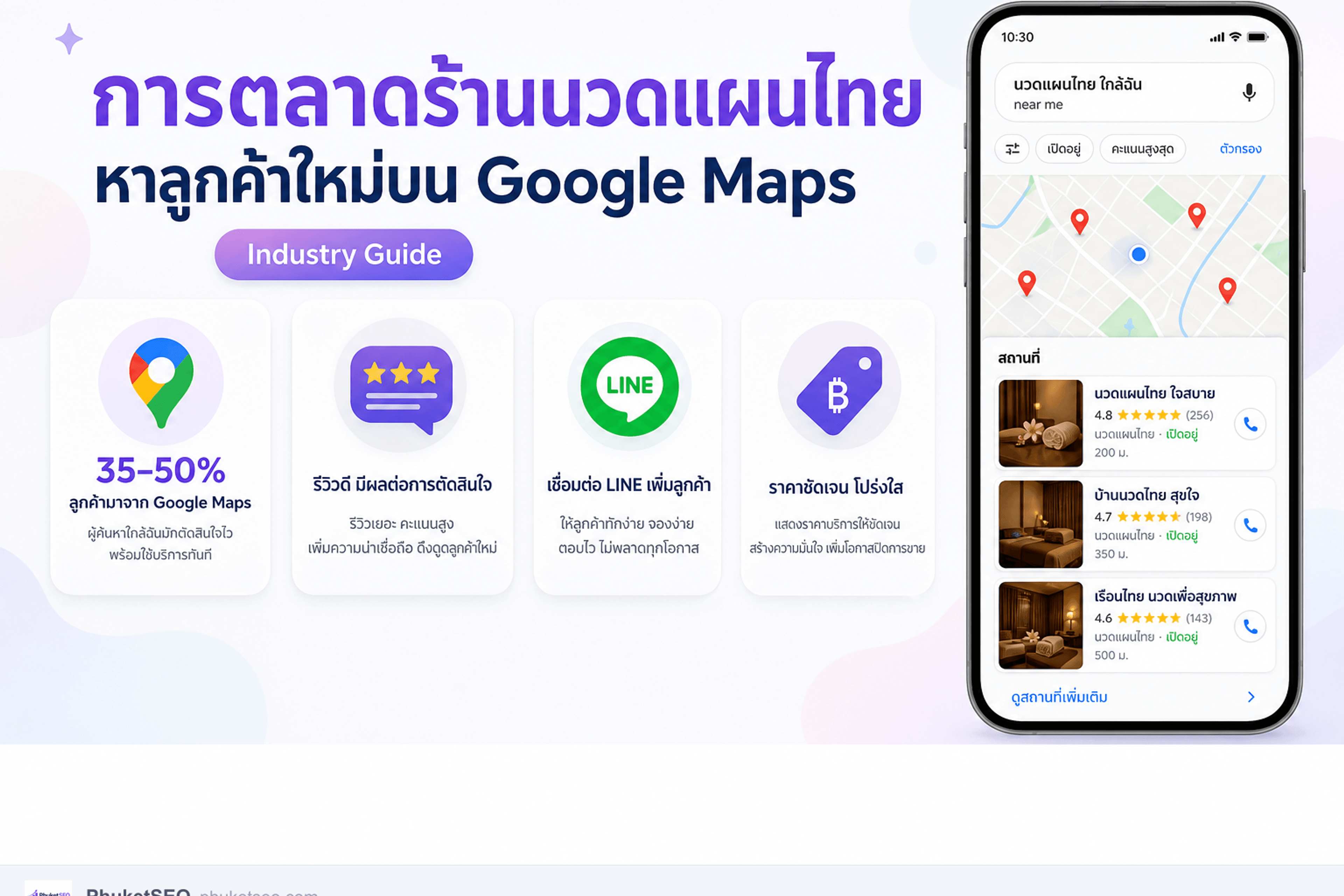 การตลาดร้านนวดแผนไทย — หาลูกค้าใหม่บน Google Maps