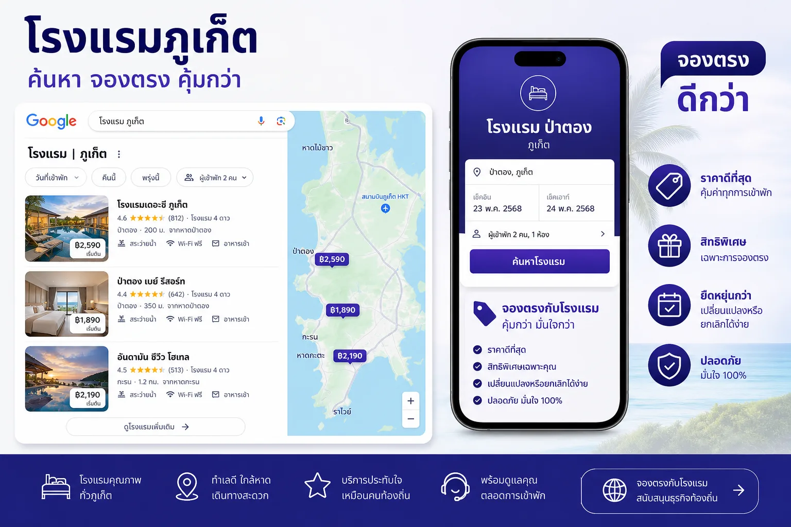Google Maps — จุดที่ลูกค้าตัดสินใจก่อนจอง โรงแรมที่ไม่โผล่ตรงนี้แพ้ก่อนแม้ราคาดี